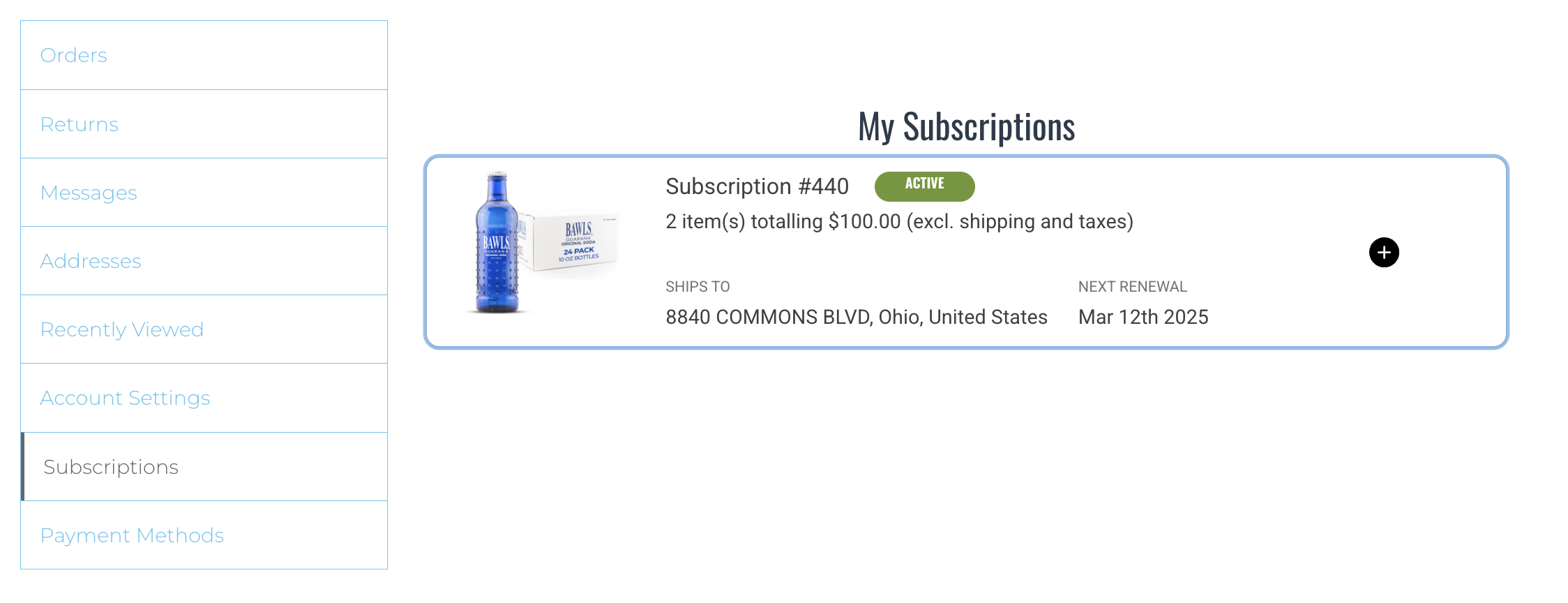 Subscription Tab