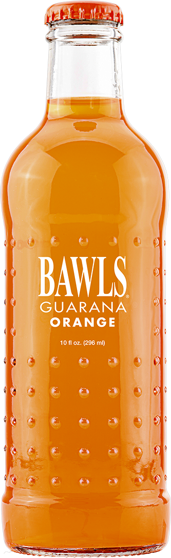 BAWLS Orange Soda bottle